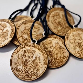 Aj drevená medaila môže vyzerať živo a trochu 3D 🦮🏅