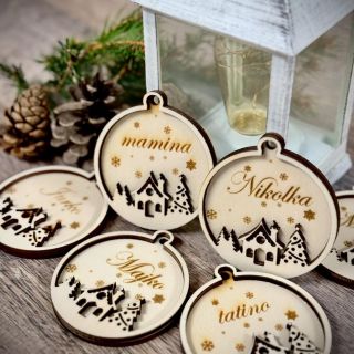 Vianočné ozdoby s vlastným menom pre celú rodinu ☃️🎄